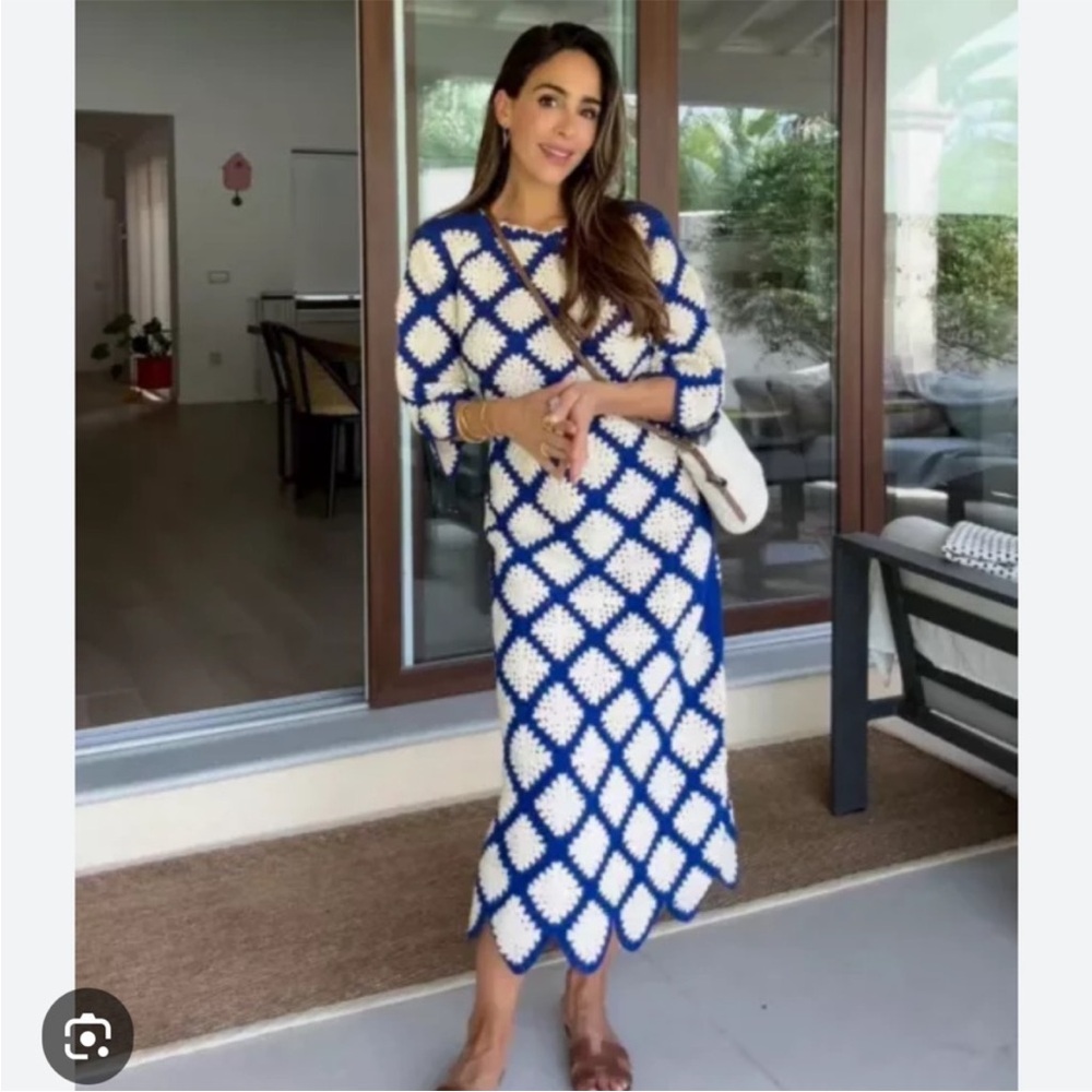 ZARA CROCHET KNIT DRESS